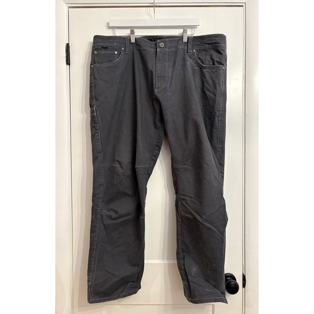 KUHL Men's 42x30 Rydr Rugged Articulated Knee Durable Pants Blue/Grey